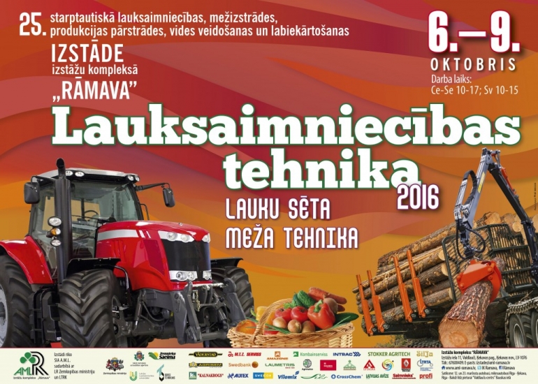 Tuvojas izstāde “Lauksaimniecības tehnika 2016” Rāmavā